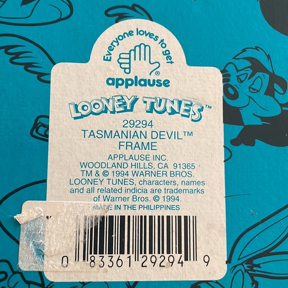 NWT Looney Tunes Tasmanian Devil 1994 3x4 Frame - Picture 7 of 9